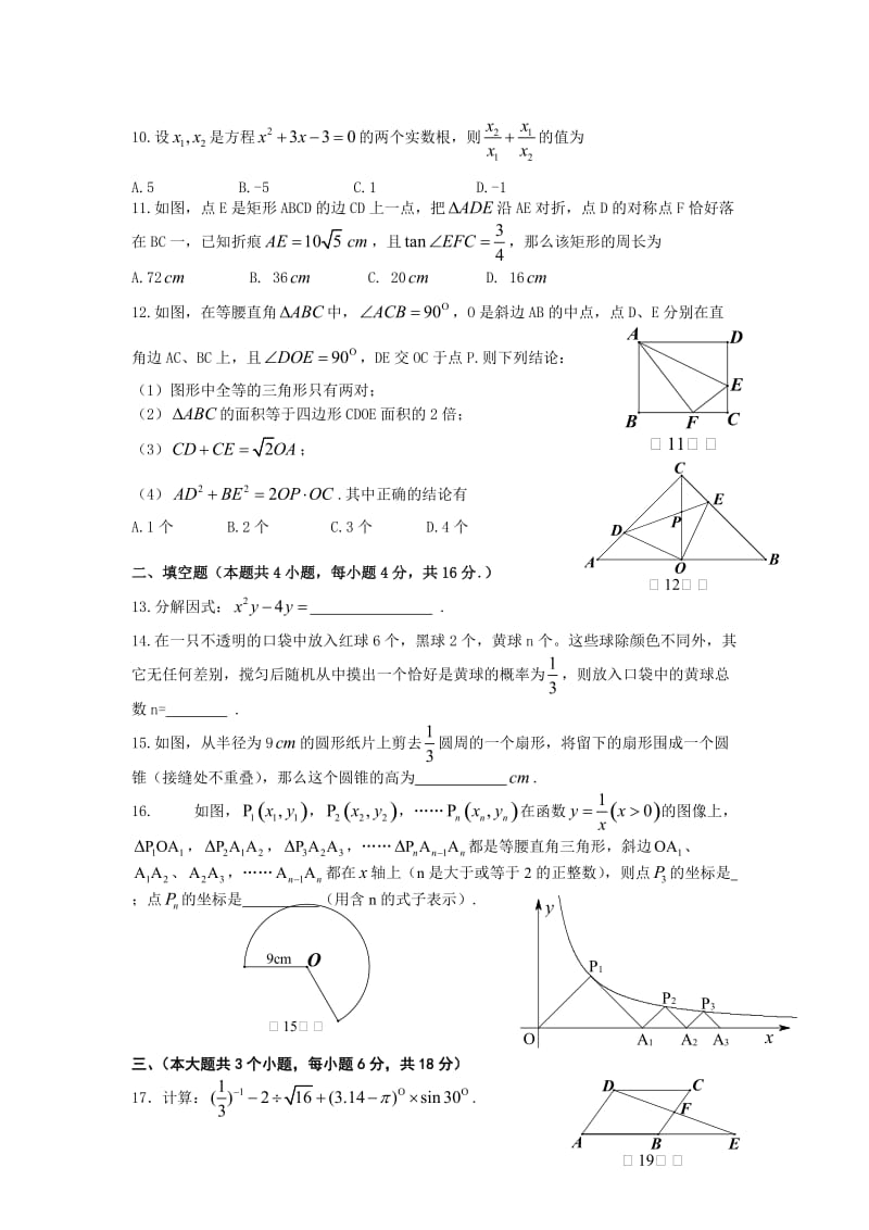 泸州中考数学及答案(word版).doc_第2页