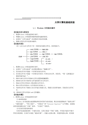 大学计算机基础实验与上机考试教程(A4.doc