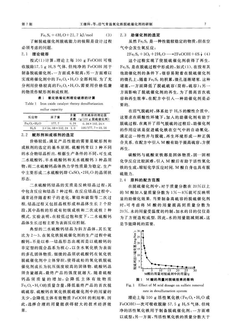 沼气常温氧化铁脱硫催化剂的研制.pdf_第3页