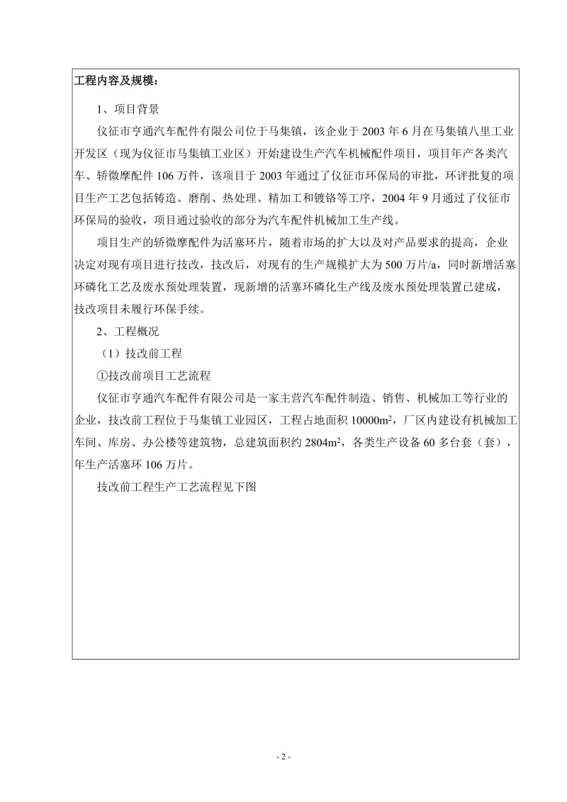 环境影响评价报告全本公示，简介：1活塞环磷化生产线技改项目仪征市马集镇工业园仪征市亨通汽车配件有限公司南京源恒环境研究所有限公司7月13日2新建负荷开关、断路器.doc_第3页