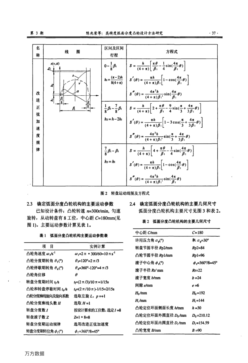 高精度弧面分度凸轮设计方法研究.pdf_第3页