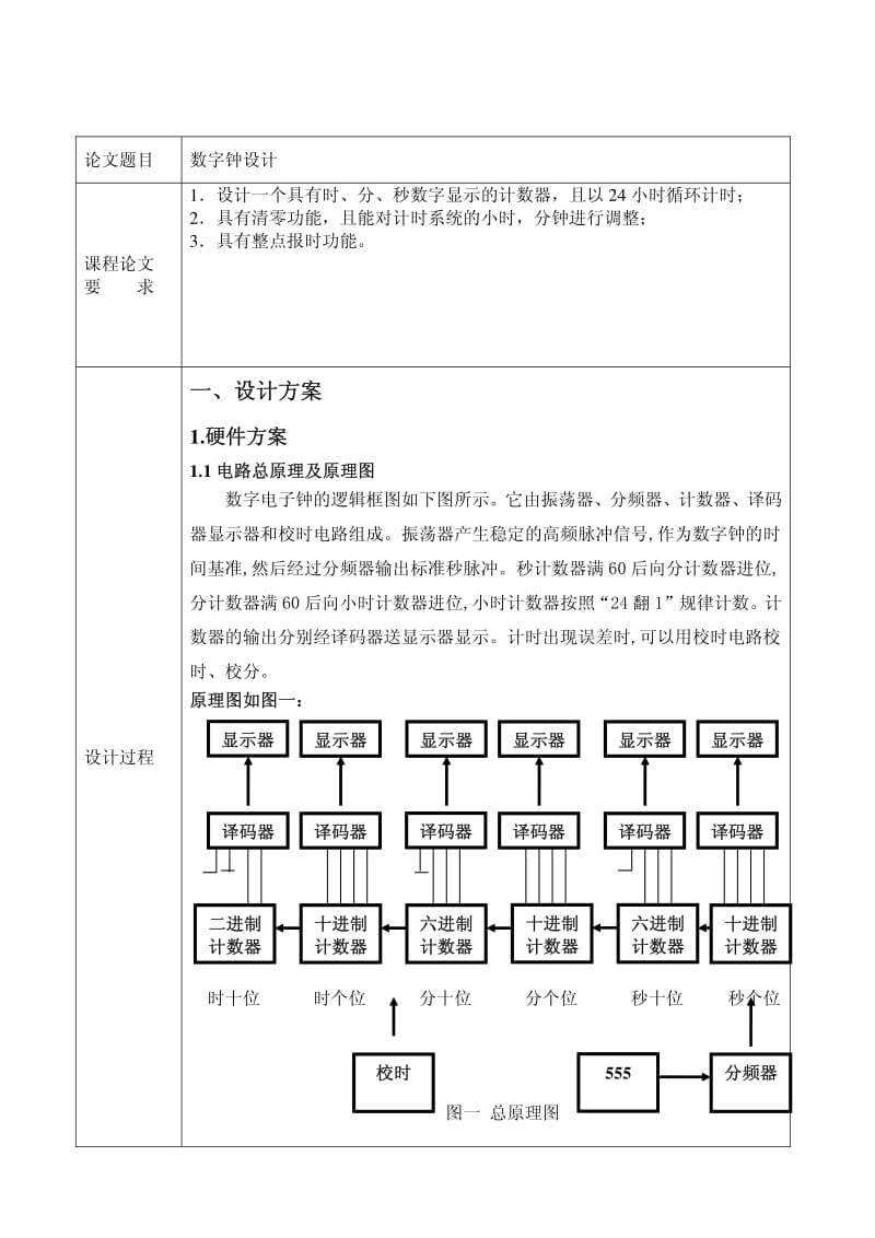 课程设计-基于VHDL语言的数字钟设计.pdf_第2页