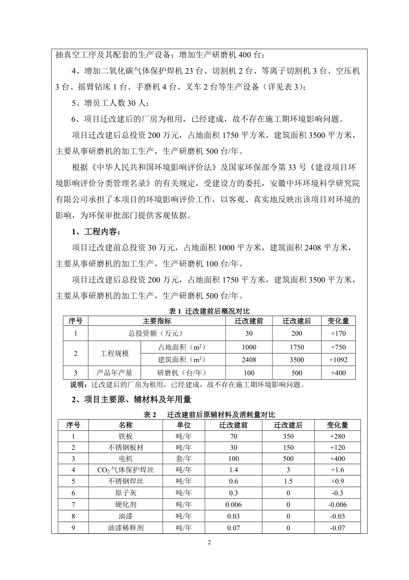 环境影响评价全本公示，简介：东莞市启隆研磨机械有限公司（迁改建）2937.doc.doc_第2页