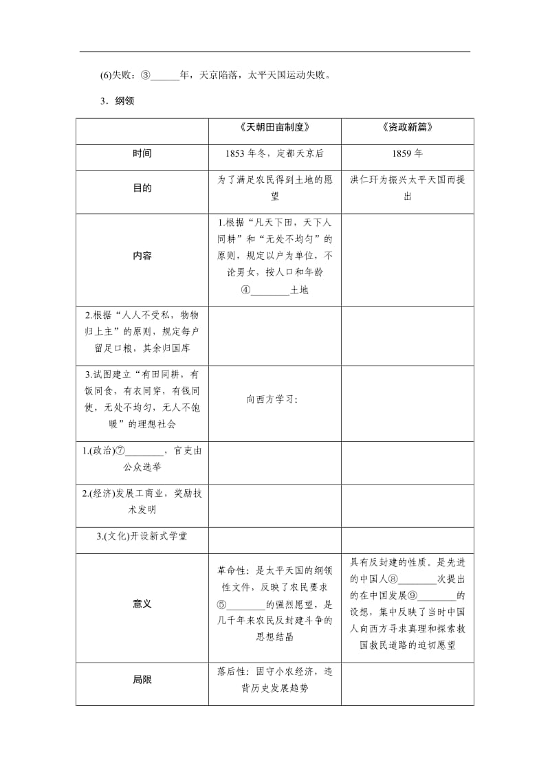 2019年高考历史江苏专版总复习教程讲义：第四单元 第8讲太平天国运动与辛亥革命 Word版含解析.docx_第3页