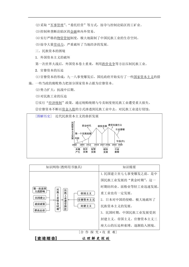 2019-2020学年高中历史第二单元工业文明的崛起和对中国的冲击第11课民国时期民族工业的曲折发展学案岳麓版必修.doc_第2页