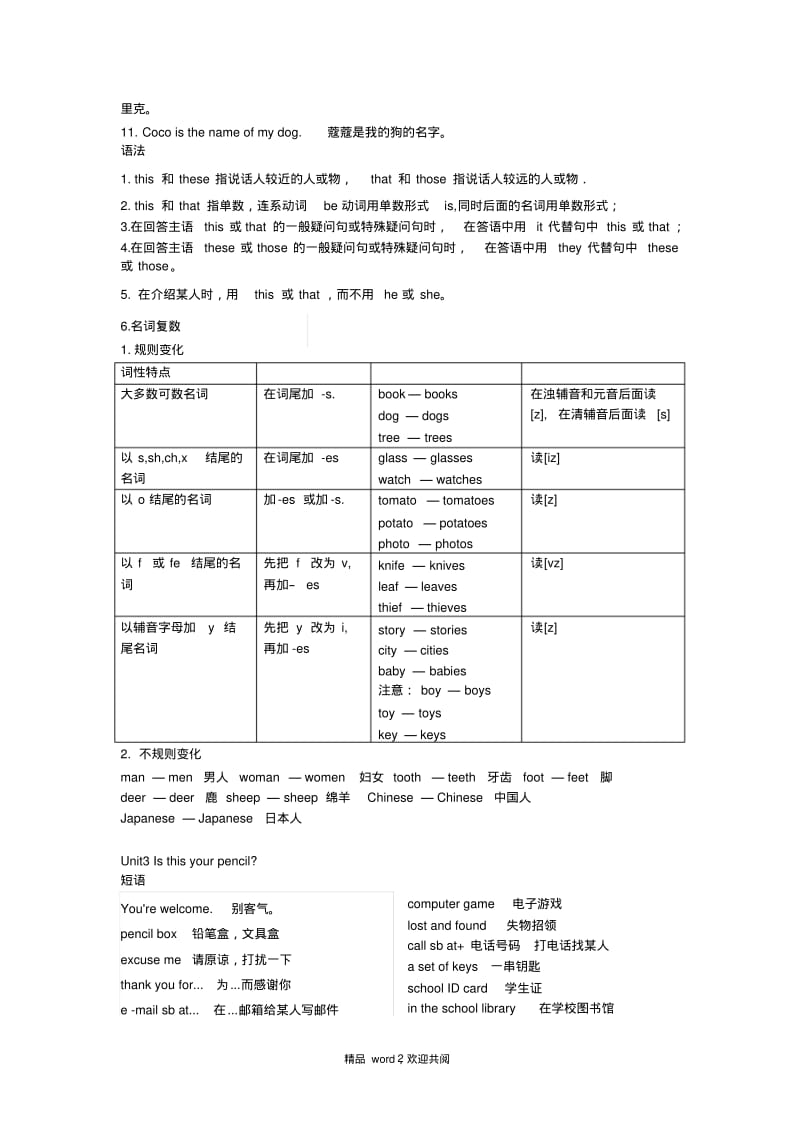 关于七年级上册英语背诵资料归纳.pdf_第2页