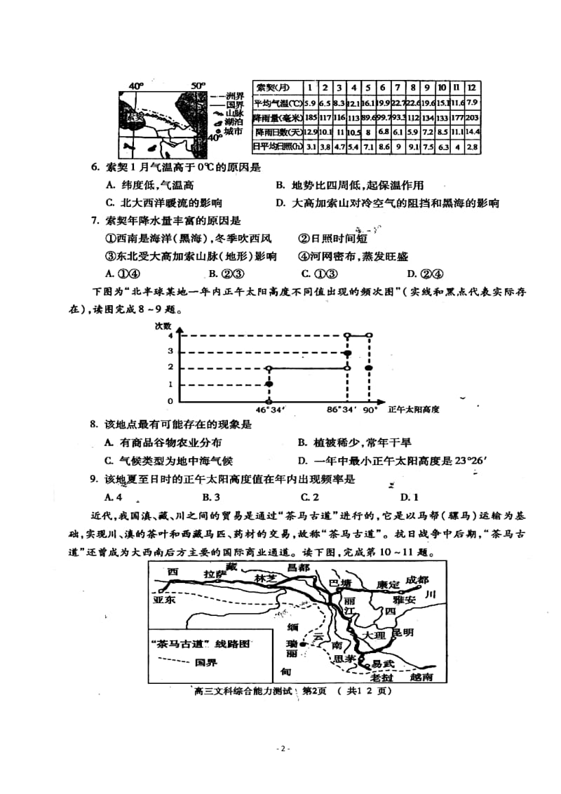 河南省商丘市高三第二次模拟考试地理试题及答案.doc_第2页