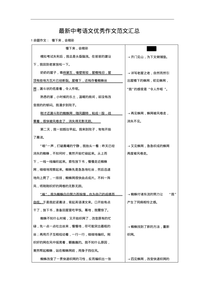 最新中考语文优秀作文范文汇总.pdf_第1页