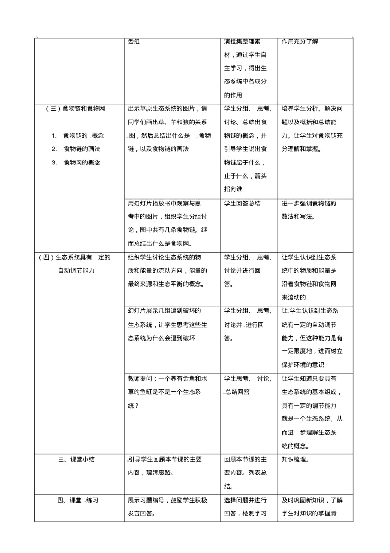 新人教版七年级生物上册：生物与环境组成生态系统教案.pdf_第3页