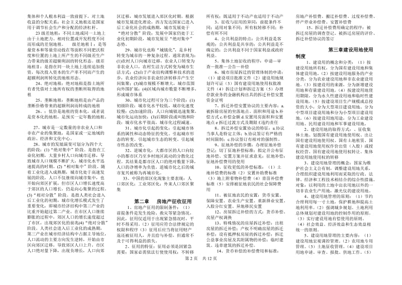 中级经济师 房地产专业知识与实务 重点浓缩（背诵版） .doc_第2页