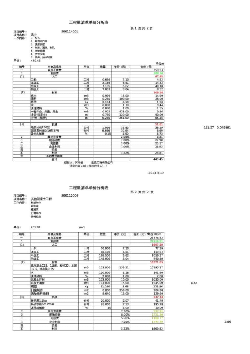 打井工程工程量清单报价预算自动计算.pdf_第2页