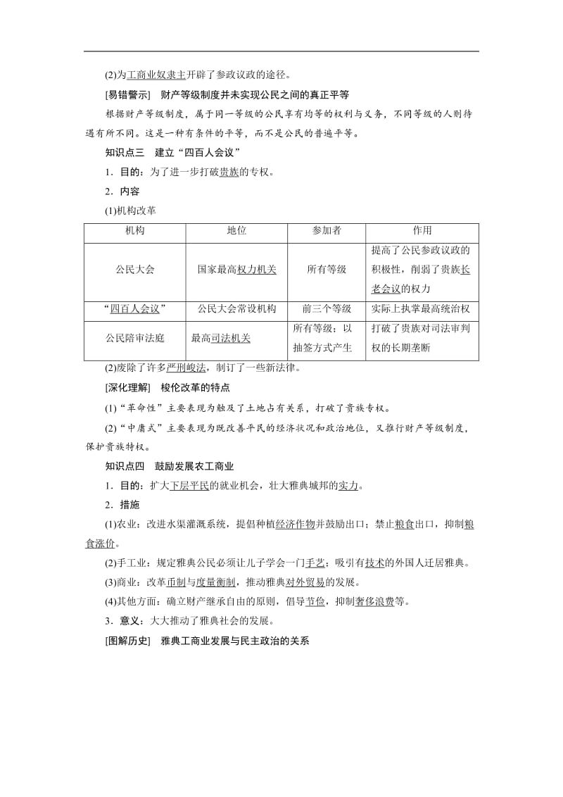 2019-2020学年高中历史人教版选修一文档：第一单元 梭伦改革 第2课1 Word版含答案.doc_第2页