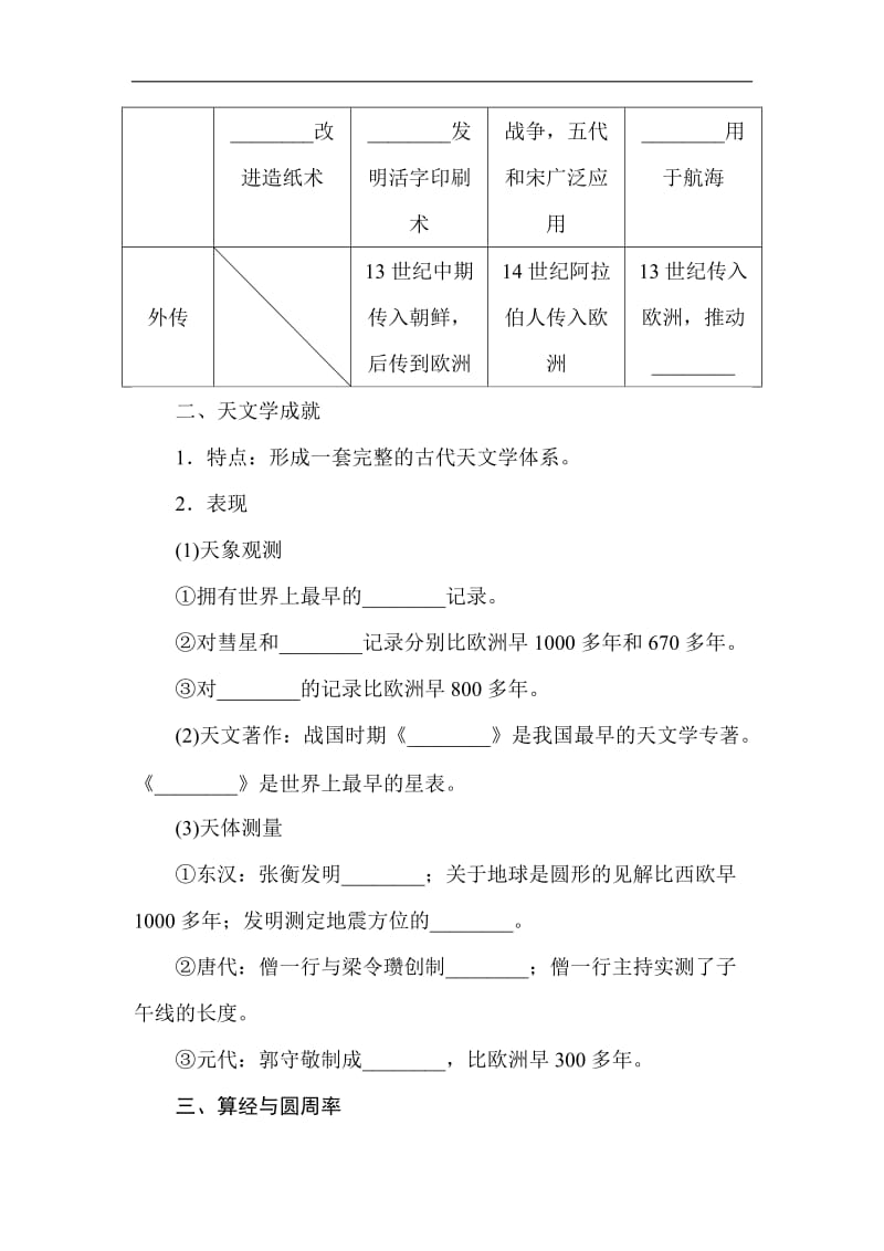 2019-2020学年高二历史岳麓版必修3（课前预习 课堂作业 课后作业）：第6课中国古代的科学技术 Word版含解析.doc_第2页