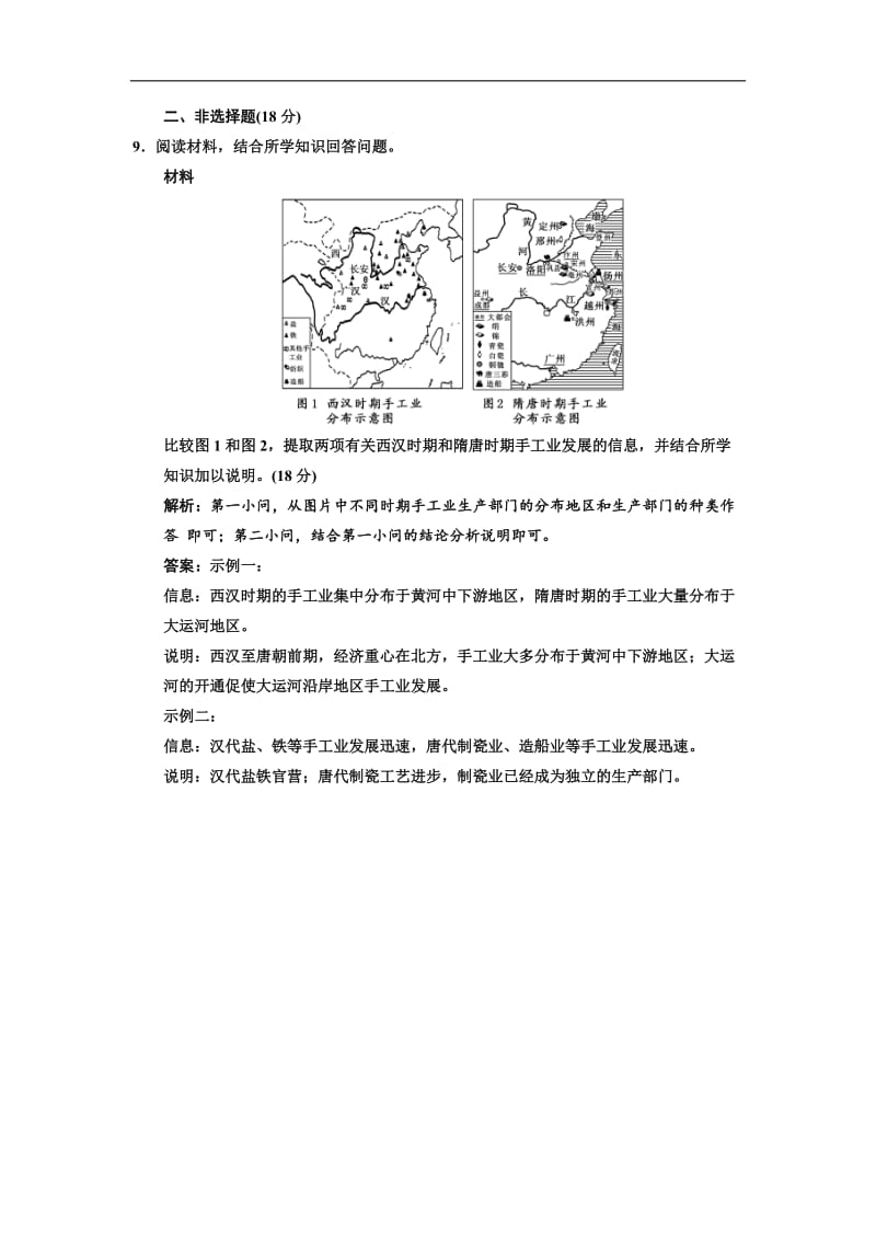 2019-2020学年高中历史人民版必修2课时跟踪检测：（二） 古代中国的手工业经济 Word版含解析.doc_第3页