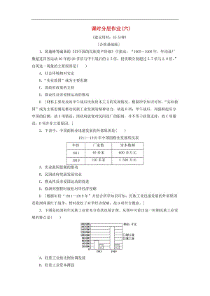 2019-2020学年高中历史课时作业6民国时期民族工业的曲折发展人民版必修2.doc