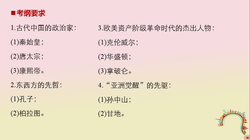 2020届高考历史二轮复习课件： 专题四 选修部分 中外历史人物评说课件 选修4.ppt_第2页