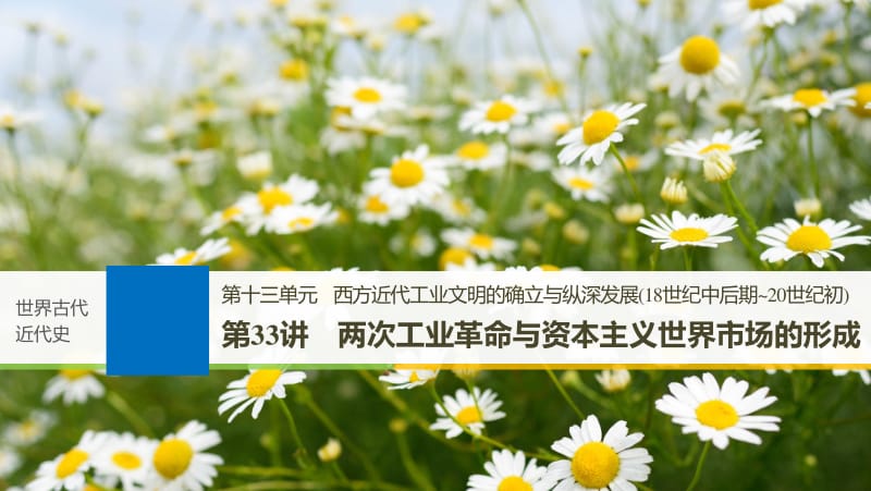 2019届高考一轮复习备考资料之历史人教版课件：第十三单元 第33讲 两次工业革命与资本主义世界市场的形成 .pdf_第1页