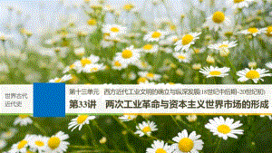 2019届高考一轮复习备考资料之历史人教版课件：第十三单元 第33讲 两次工业革命与资本主义世界市场的形成 .pdf