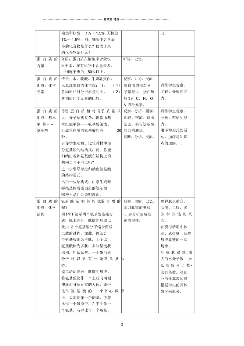 高中生物第一册第2章生命的物质基础2.2生物体中的有机化合物(第4课时)名师制作优质教案沪科版.docx_第2页