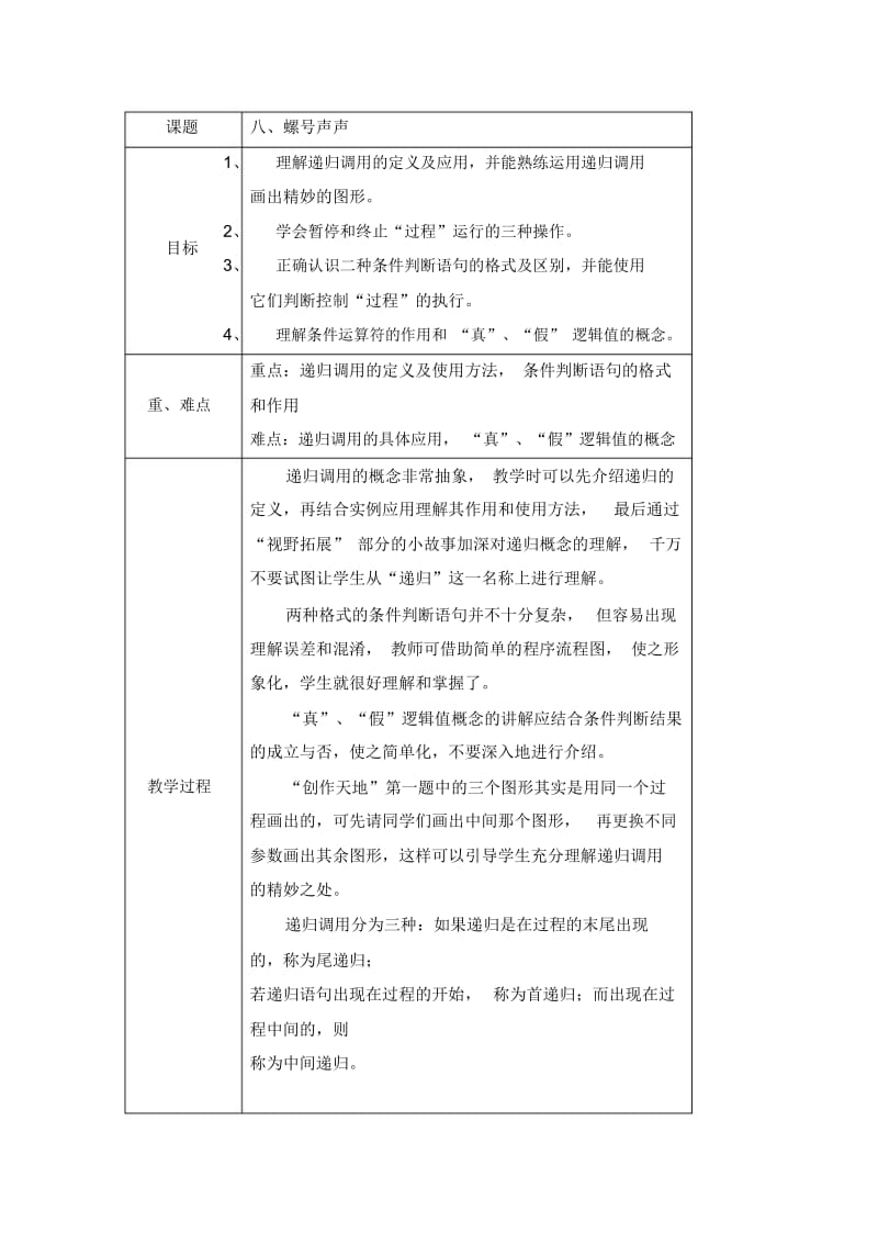 六年级上信息技术教案-螺号声声清华版.docx_第1页