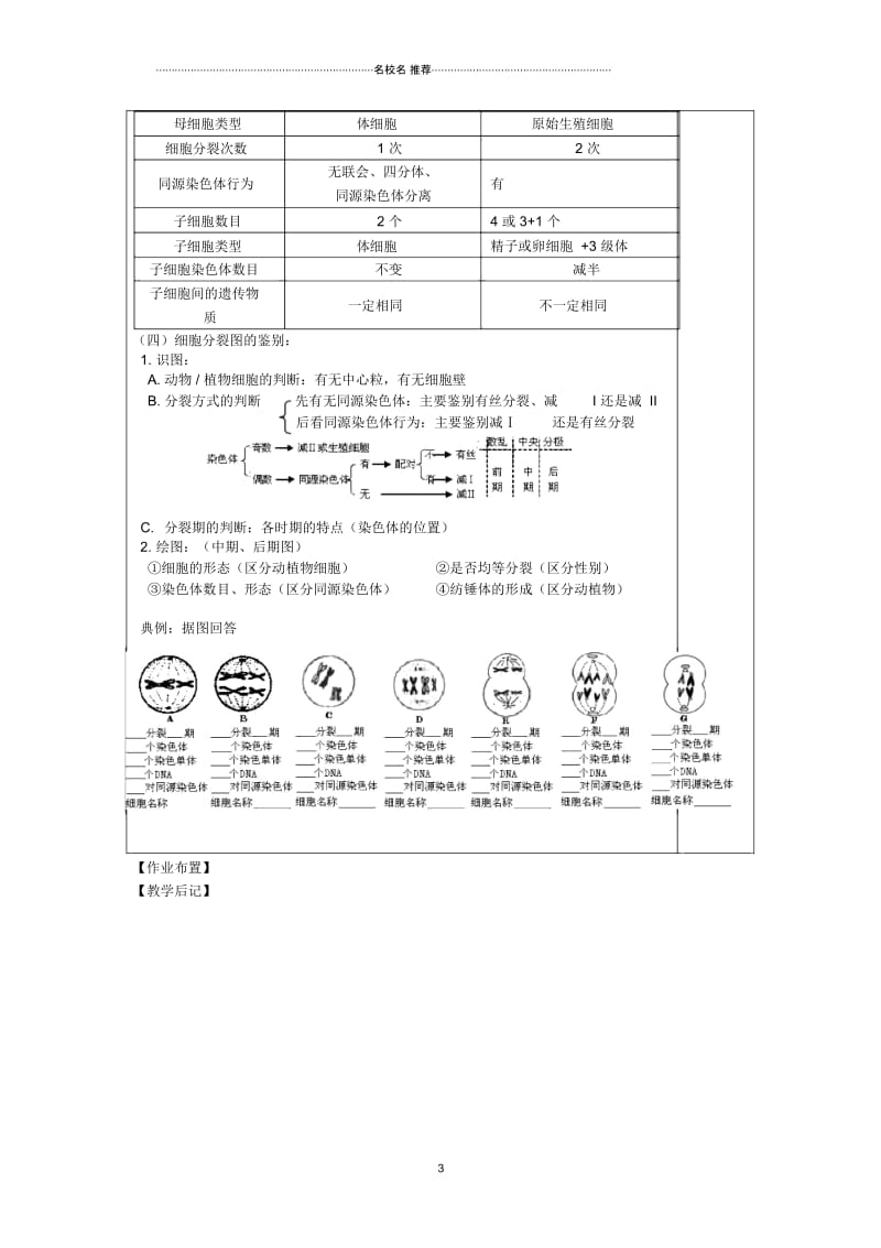 江苏省高中生物第2章基因和染色体的关系2.1减数分裂受精作用(第2课时)名师制作优质教案新人教版必修2.docx_第3页