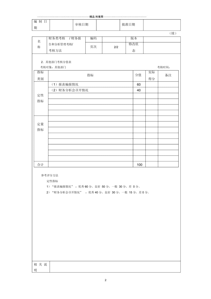 财务报告和分析管理考核考核方法.docx_第2页