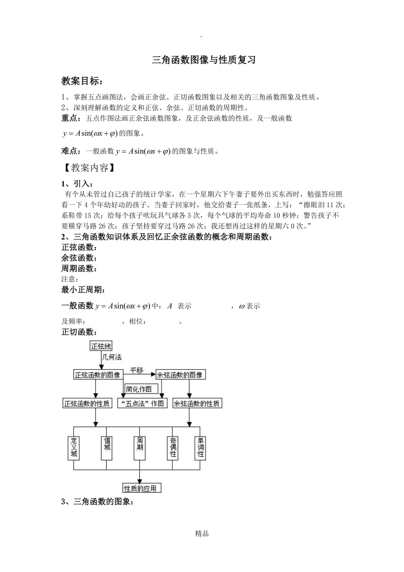 三角函数的图像与性质优秀教案.doc_第1页