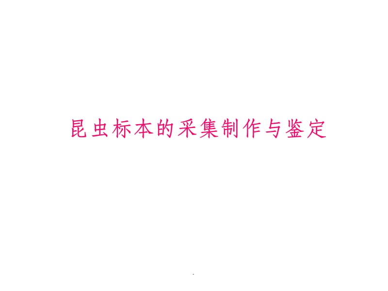 昆虫标本的采集制作与鉴定.ppt_第1页