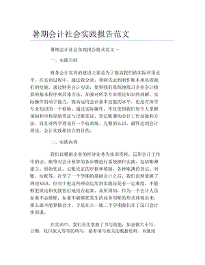 暑期会计社会实践报告范文.docx