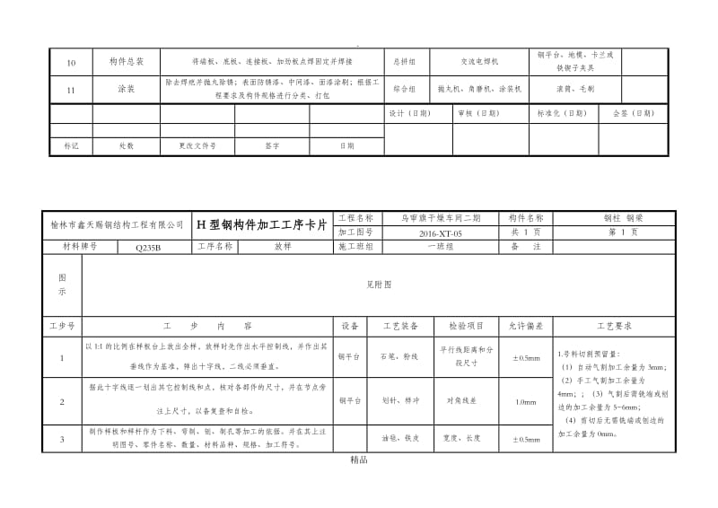 钢结构加工工艺卡.doc_第3页