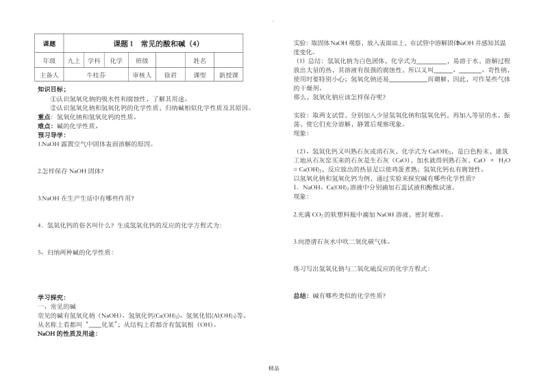 常见的酸和碱4(九化).doc_第1页