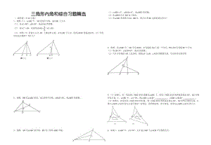 三角形内角和综合习题精选(含答案).docx