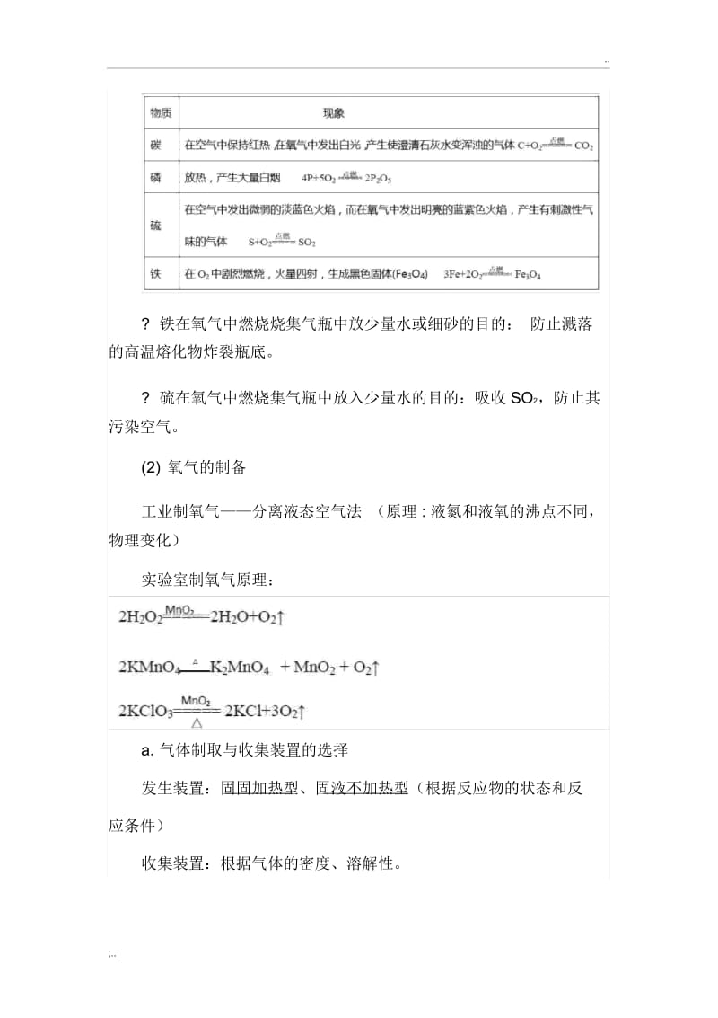 初三化学上学期期末知识点总结.docx_第3页