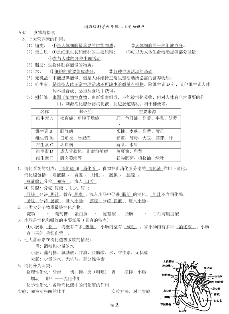 浙教版科学九年级上第四章主要知识点.doc_第1页