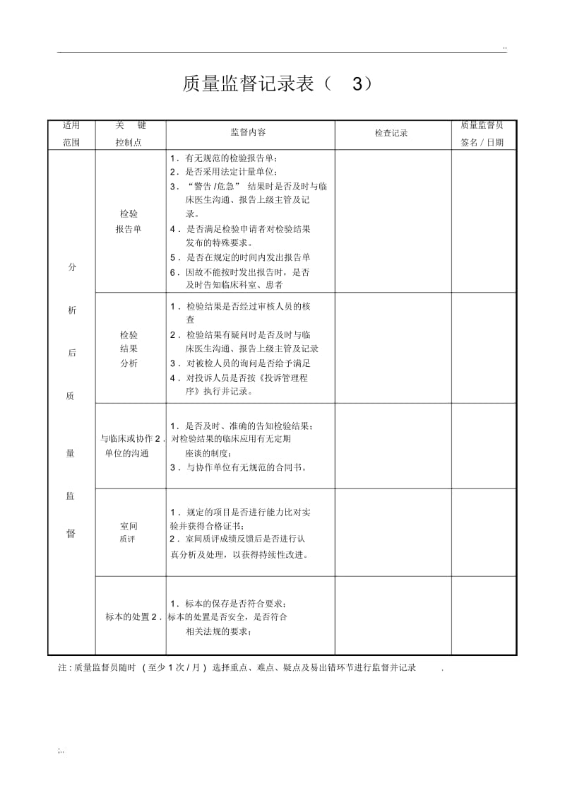 检验科质量监督记录表.docx_第3页