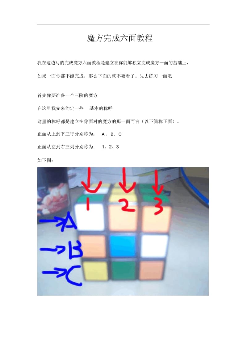 阶魔方完成六面教程.docx_第2页