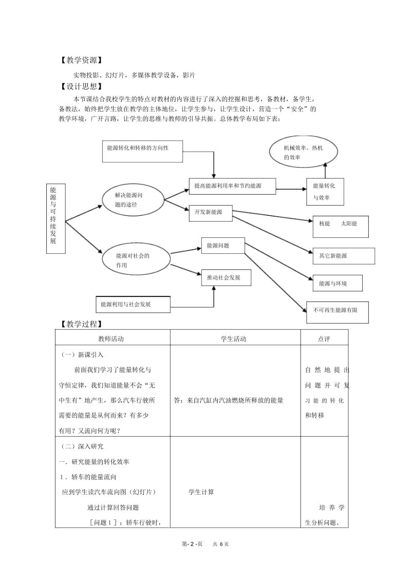 高一物理教案：能源与可持续发展1.docx_第2页