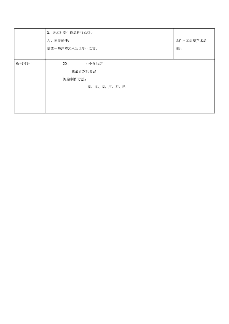 一年级上美术教学设计(A)-小小食品店湘美版.docx_第3页