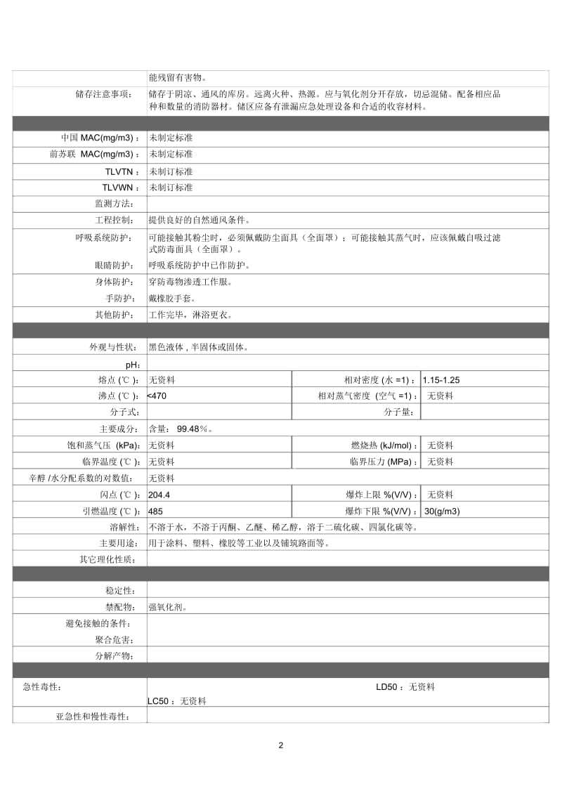 沥青安全技术说明书.docx_第2页