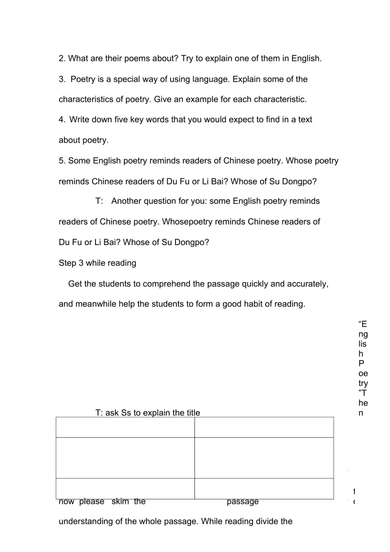 高二英语教案：人教版高二英语UNIT4BritishPoetryREADING说课教案.docx_第3页