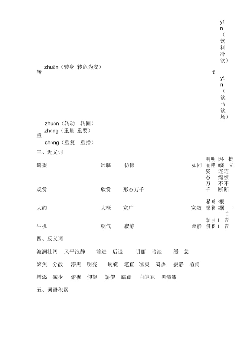 四年级下册语文素材-第1单元知识梳理人教新课标.docx_第2页