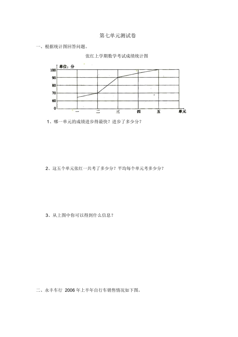 四年级下数学单元测试卷-第7单元13-14人教新课标(无答案).docx_第1页