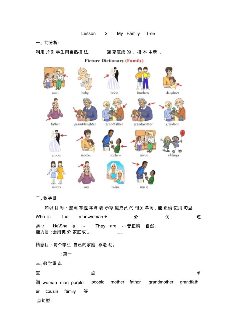 五年级上册英语教案-lesson2myfamilytree第一课时∣川教版(三年级起点).docx_第1页