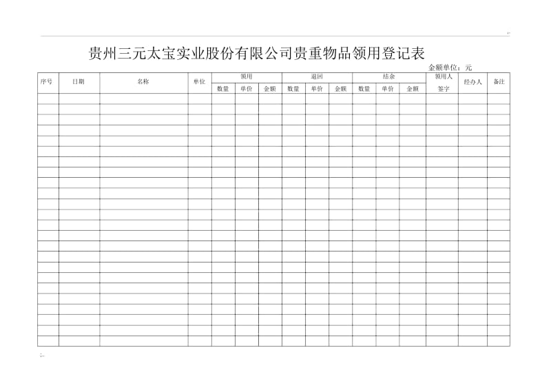 贵重物品领用登记表.docx_第1页