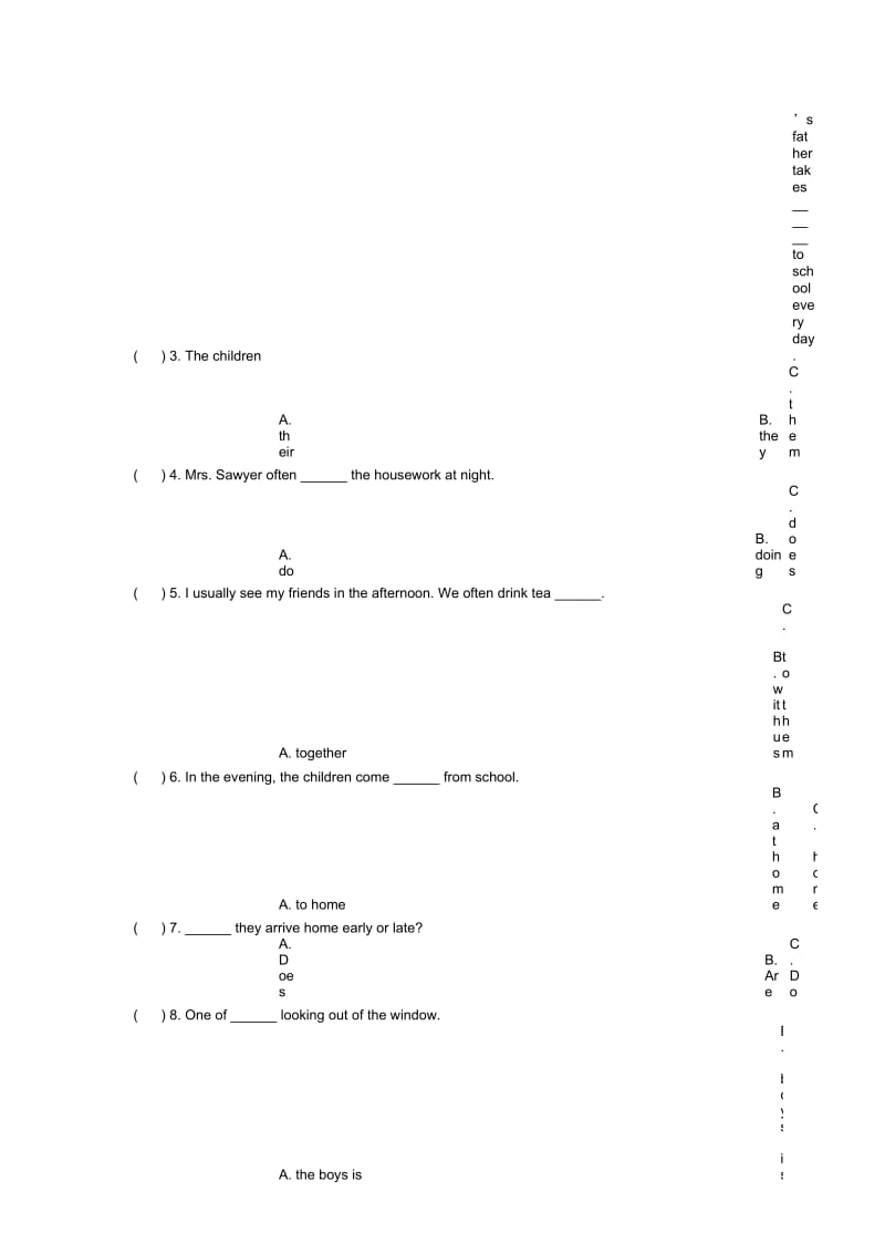 新概念英语第一册Lesson55-56练习题(无答案).docx_第2页