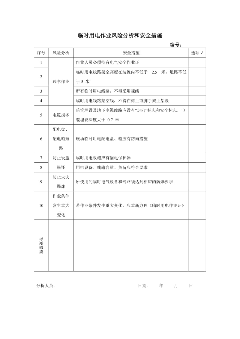 临时用电作业风险分析和安全措施.doc_第1页