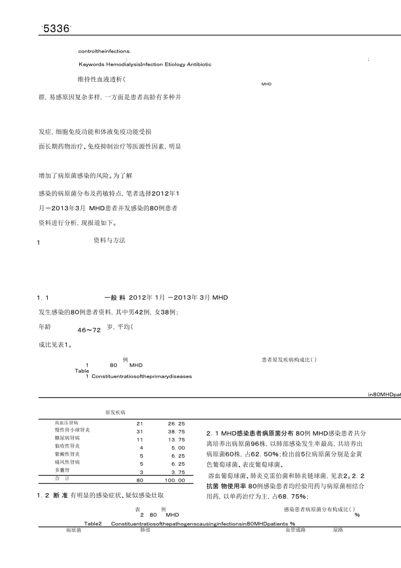 血液透析患者感染病原菌分布及抗菌药物应用_赵海霞.docx_第3页