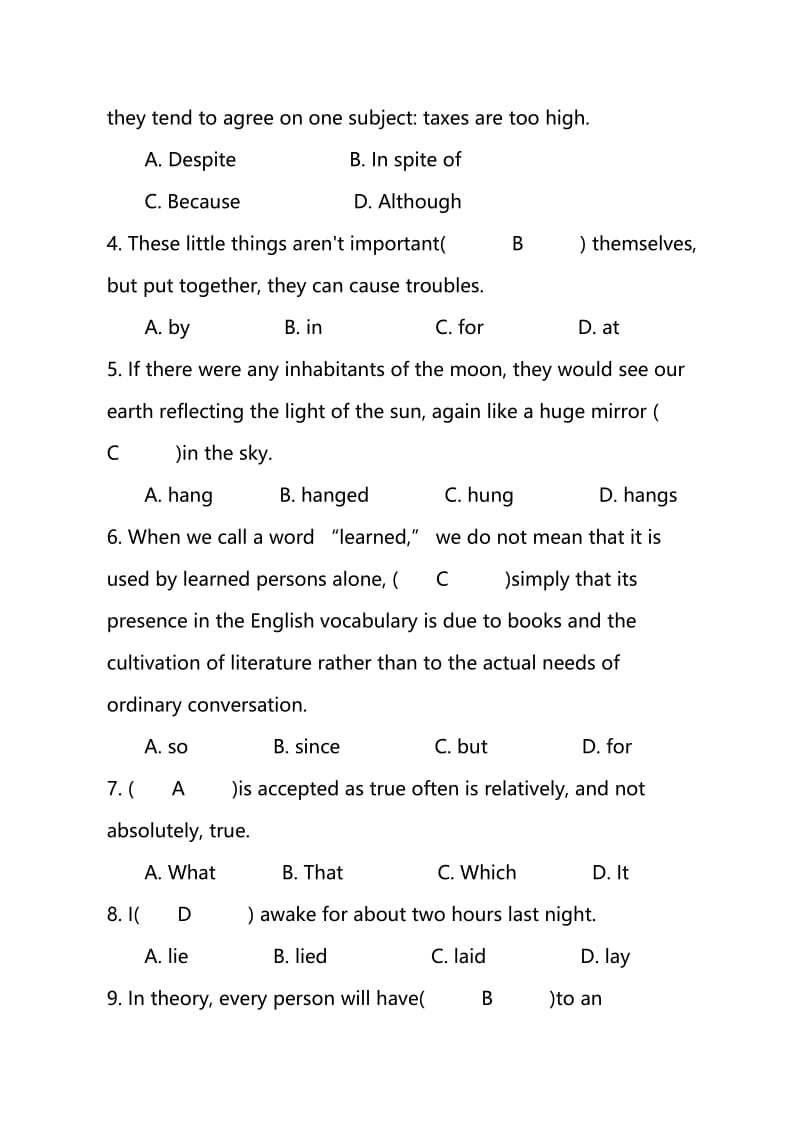 《大学英语2》期末考试+答案(全).doc_第3页