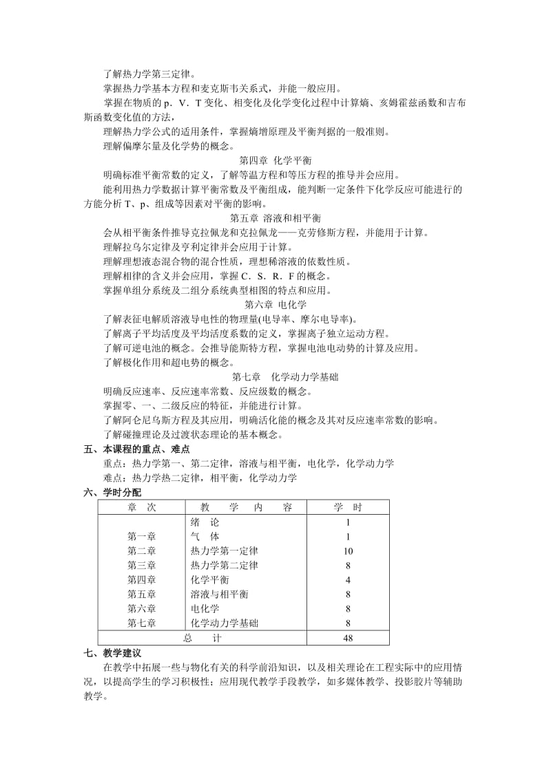 《物理化学》教学大纲.doc_第2页