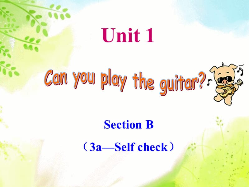 Unit1_Can_you_play_the_guitar_Section_B(3a-Self check).ppt_第1页